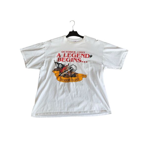 Vintage Treasure Island Casino Tshirt Hotel Demolition Las Vegas T-Shirt XL - Picture 1 of 8